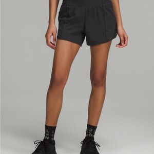 Lululemon Hotty Hot High Rise 4” Black Shorts